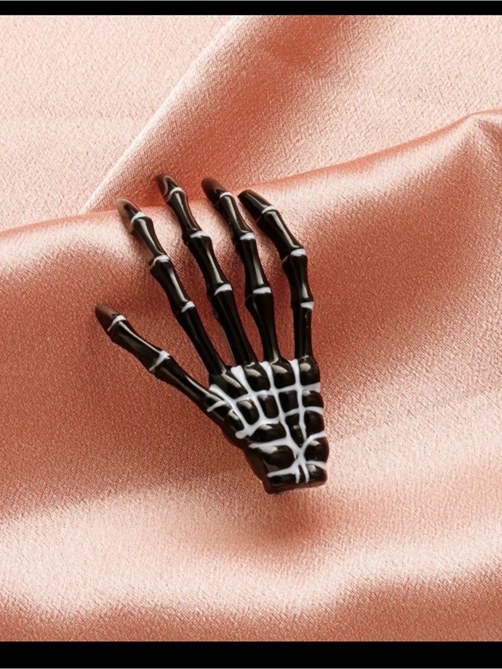 10pcs Black Skeleton Hand Hair Clips Halloween Bone Hairpins for Women/Girls
